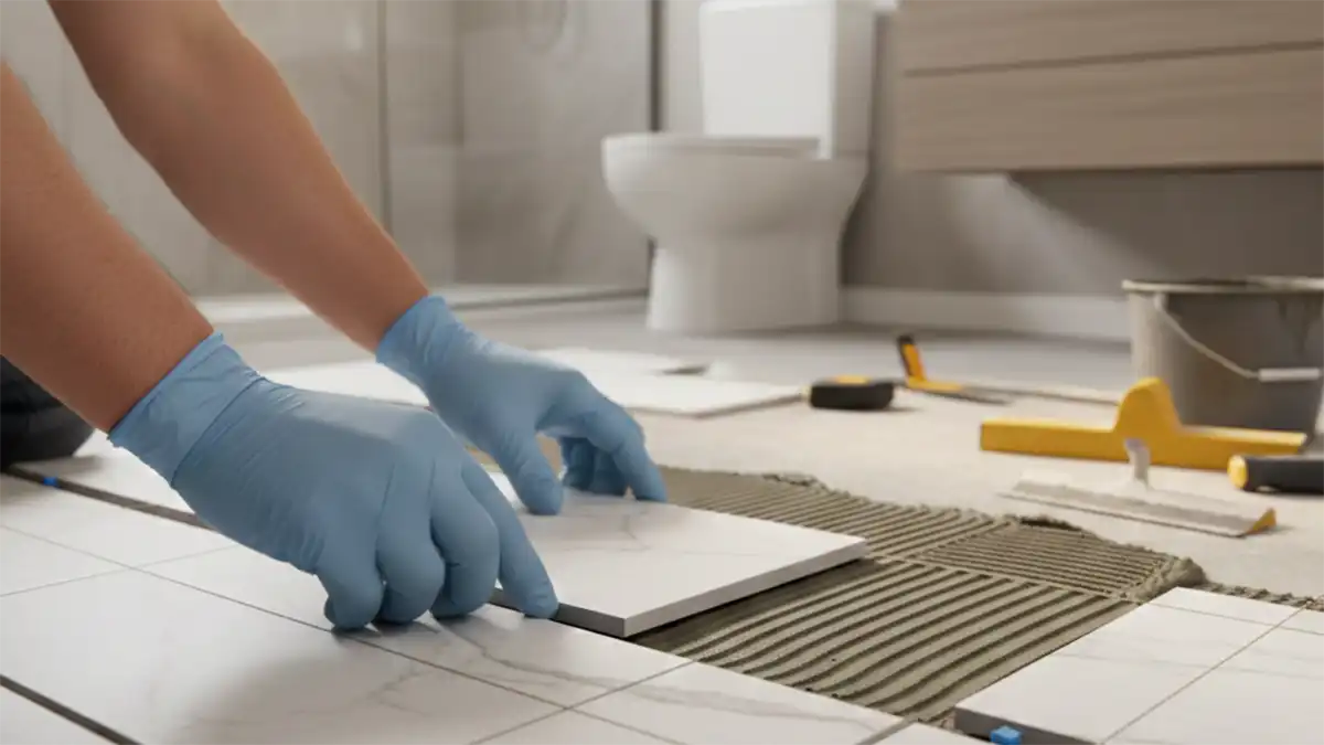 how to plan tile layout in bathroom