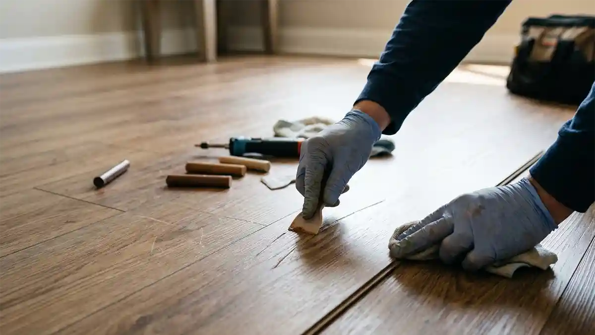 how to repair laminate floor scratches