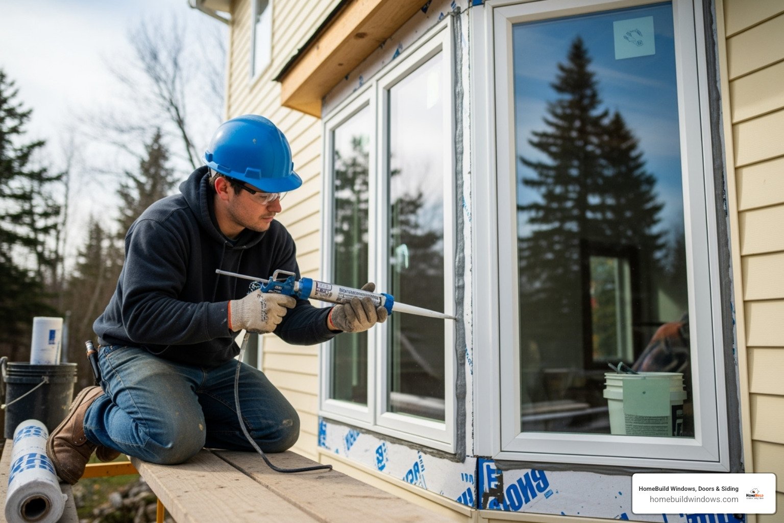 install bay window framing support weatherproofing