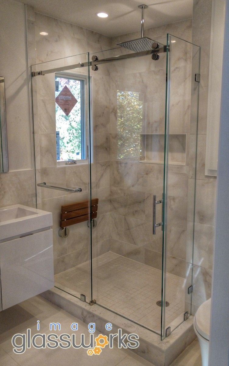 install glass shower door framed frameless sliding
