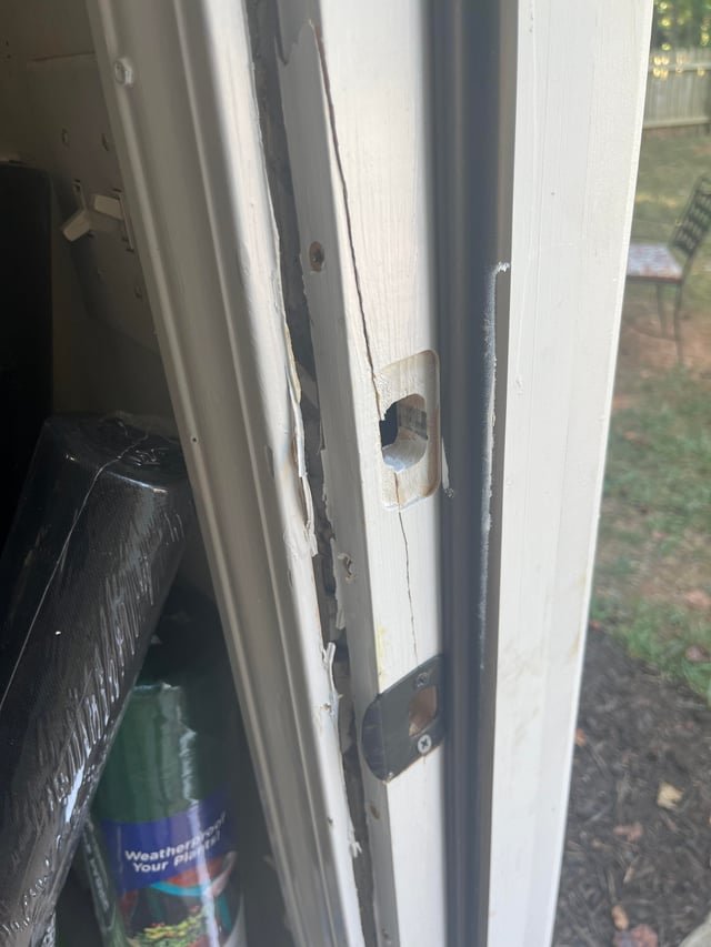 repair door frame rot cracks kick damage 2