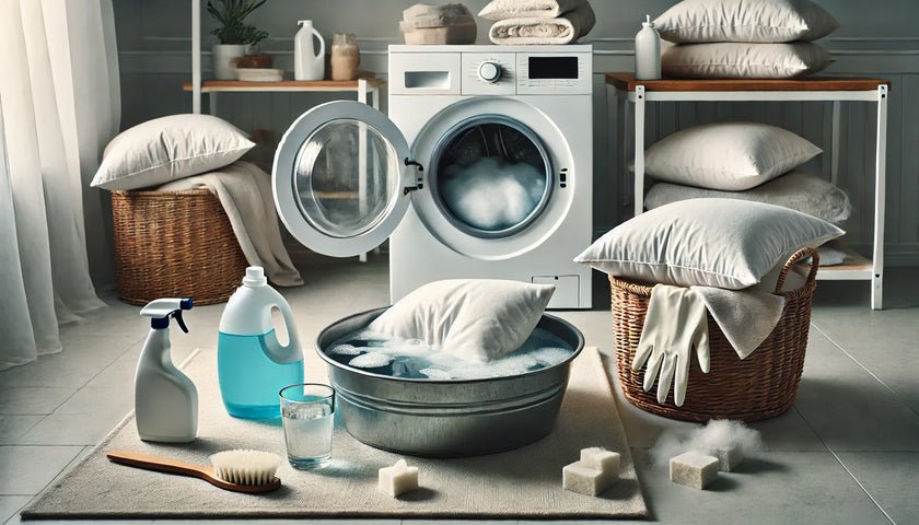 clean down pillow machine wash dry restore