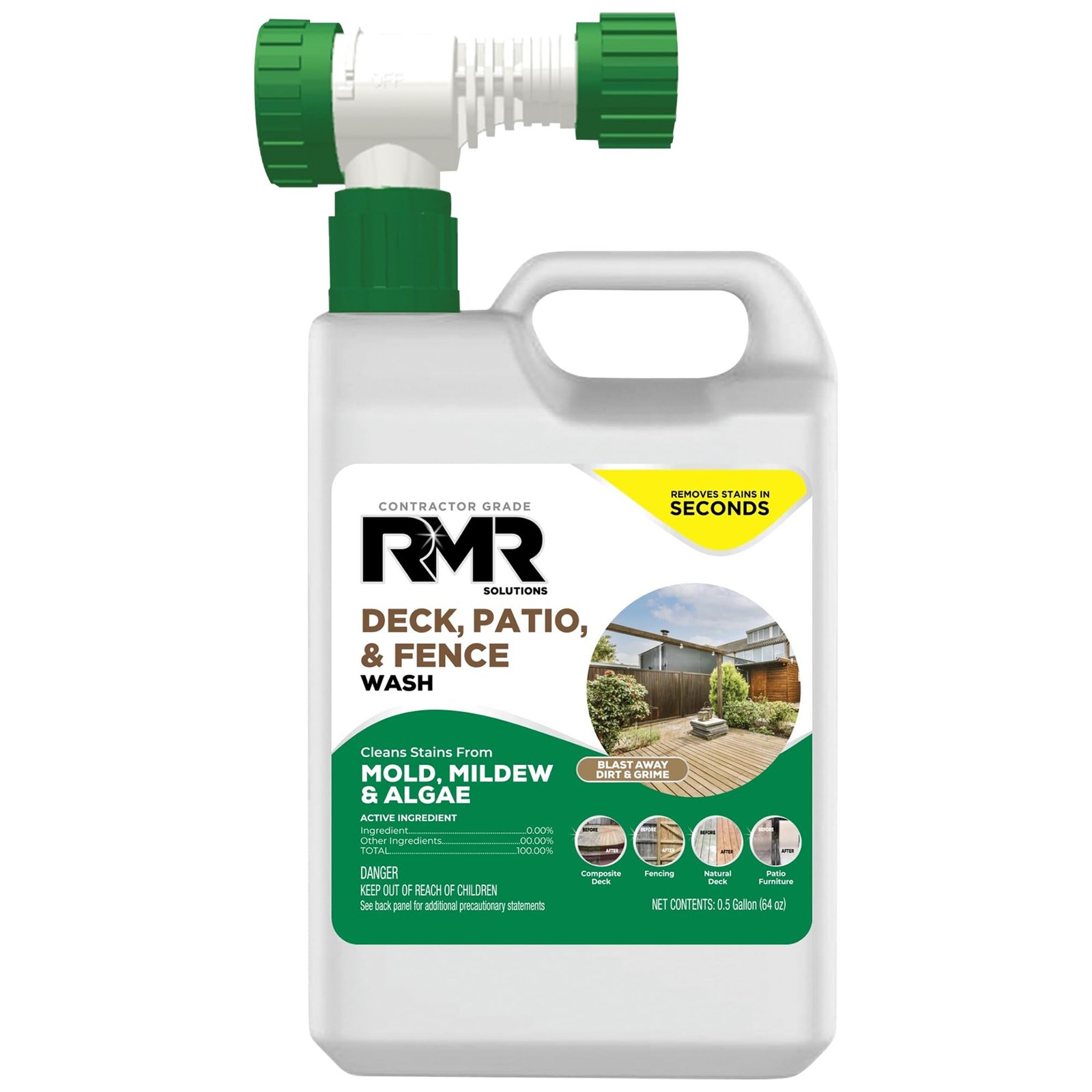 clean vinyl fence remove stains algae oxidation