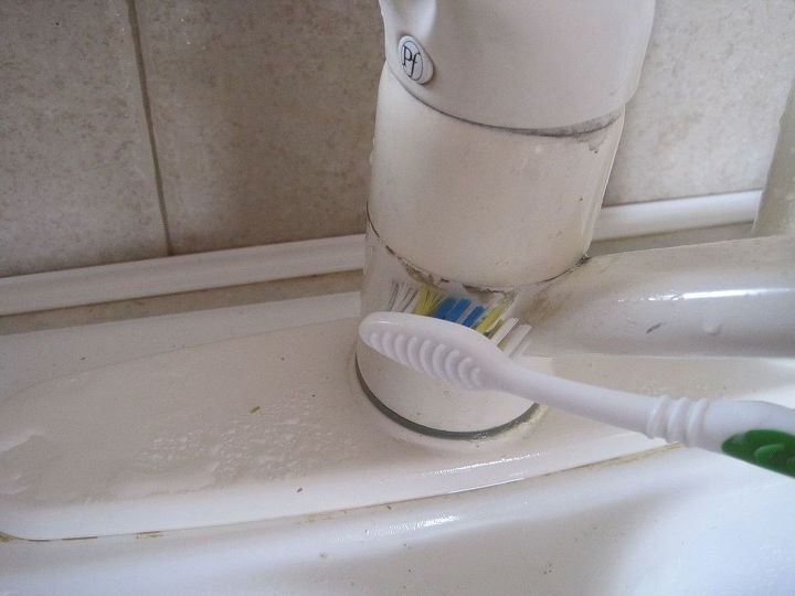 clean faucet remove hard water grime restore 2