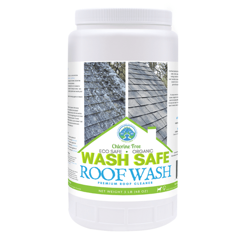clean metal roof remove moss algae stains