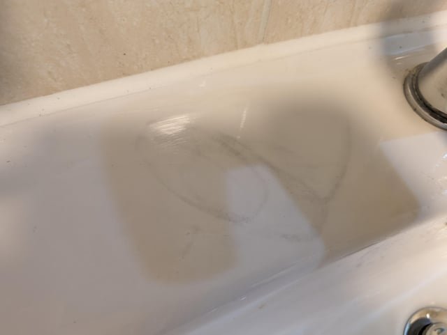 clean black sink ceramic sink remove stains 2