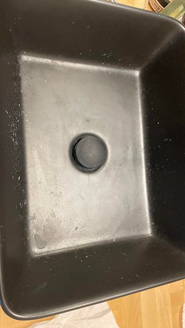 clean black sink ceramic sink remove stains
