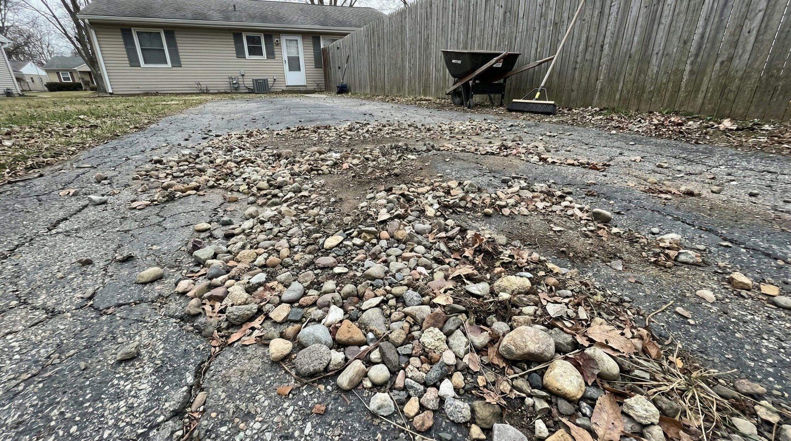clean gravel landscaping rocks driveway garden 2