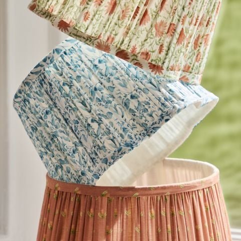 clean lampshades fabric paper pleated shades 2