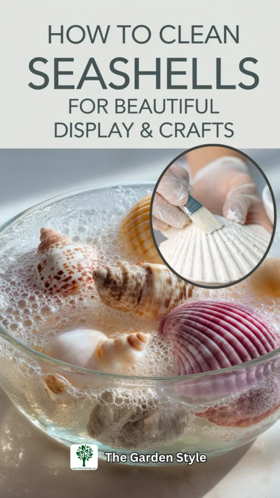 clean geodes seashells display