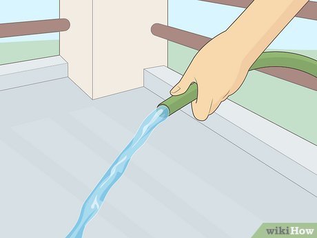 clean concrete balcony remove stains mold dirt