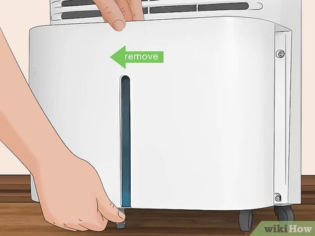 clean dehumidifier tank filter coils housing