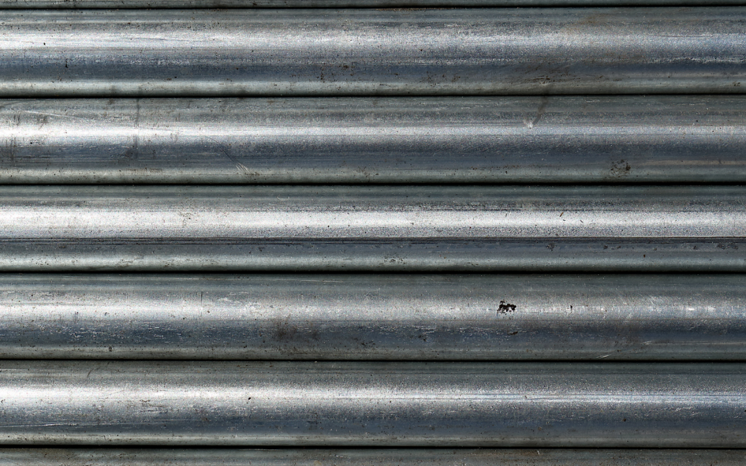 clean galvanized steel pipes buckets roofing fixtures